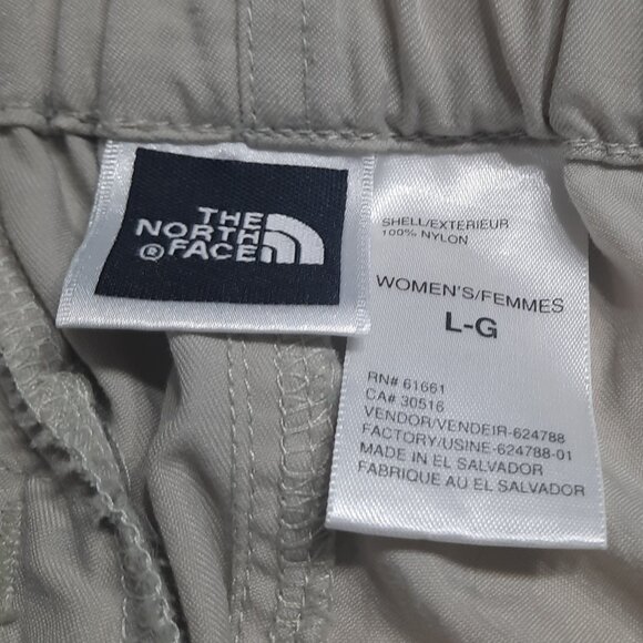 The North Face Hiking Pants Stow Pocket Women's Large Nylon Outdoors Light Khaki - Picture 7 of 8